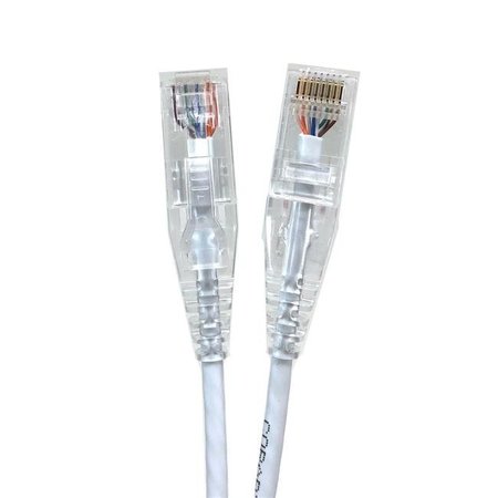 MICRO CONNECTORS Micro Connectors E08-007W-SLIM5 7 ft. Ultra Slim 28AWG Cat6 UTP RJ45 Patch Cables; White - Pack of 5 E08-007W-SLIM5